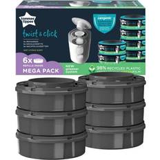 Tommee Tippee Twist and Click Advanced Nappy Disposal Sangenic Tec Refills, Pack of 6 Compatible with Sangenic Tec, Twist and Click Bins