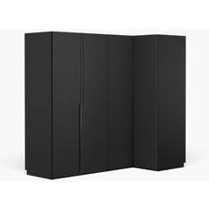 Westwing Collection Leon Black Wardrobe 215x200cm