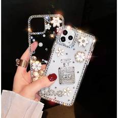 Mobile Phone Accessories Tianci iPhone 14 Case Diamond Case for Woman,3D Glitter Sparkle Bling Case Luxury Shiny Crystal Rhinestone Diamond Bumper Clear