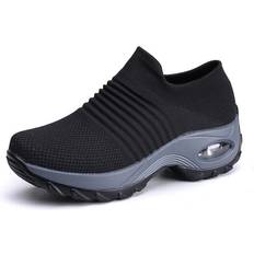 Black Gray, 41 Women Air Cushion Breathe Trainers Shoe Sneaker Arch Support Not/Specified