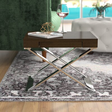 Hokku Designs Spritzky End Wood/Stainless Steel/Metal Small Table