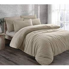 CT New Teddy Sherpa Fleece Teddy Duvet Cover Natural (200x)