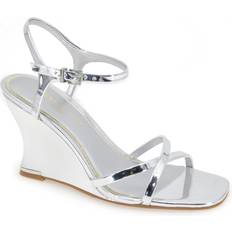 Silver - Women Espadrilles Kenneth Cole New York Women's Freya Strappy Wedge Sandals Silver