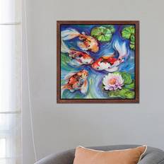 Bloomsbury Market 'Happiness Koi Dance' Baldwin Painting on Framed Art