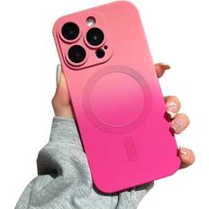 Tianfu Magnetic iPhone 14 Pro Case [Compatible with MagSafe] Cute Gradient Color Case for Women & Men, Soft TPU Shockproof with Camera Lens Protector Case