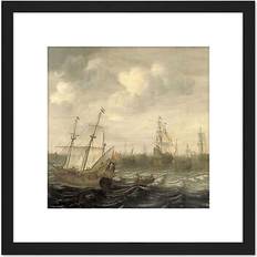 Photography Framed Art ARTERY8 Beelt dutch herring fleet under sail ship painting Bild