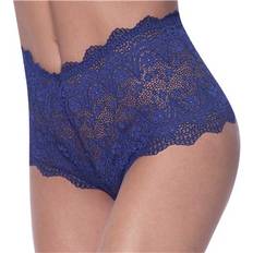 Magic Silk Split Crotch Lace Boy Short S/M Blueberry