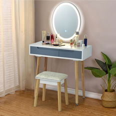 Gray Dressing Tables Gymax Vanity Dressing Table