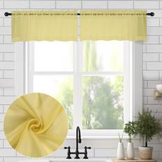 Yellow Valances Chyhomenyc Sheer Valances 2 Pack 42W x 14L