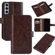 Samsung Galaxy S22+ Plånboksfodral Uniq Plånboksfodral Samsung Galaxy S22 S22 plus Multi Wallet 9 Kortfack Mörkbrun