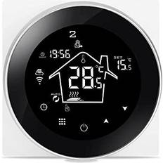 Ketotek Smart Thermostat WiFi for Electric Underfloor Heating 16A, Programmable Temperature Controller with Floor Sensor Probe, Touchscreen LCD, Tuya Smart