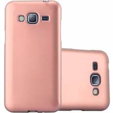 Cadorabo METALLIC ROSE GOLD Case for Samsung Galaxy J3 J3 DUOS 2016 case cover Pink