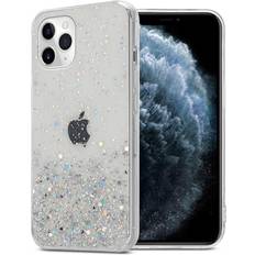 Cadorabo Clear Case for Apple iPhone 11 Cover Protection TPU Silicone Gel Back case with sparkling glitter