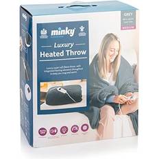 Minky Luxury Heated Blankets Grey