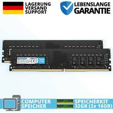 32gb 2x 16gb ddr4 ram pc4-2133p 2rx8 2133 mhz 1.2v desktop pc arbeitsspeicher