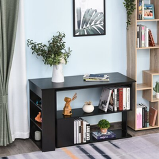 Ebern Designs Black Tables Ebern Designs Lengby L-Shape Credenza Writing Desk