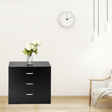 Ebern Designs Black Bedside Tables Ebern Designs Dieppe 3 Bedside Table