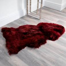 Peau de mouton Tapis Canora Grey Omeara Sheepskin Red