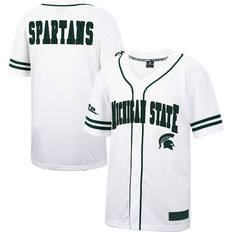 Colosseum Michigan State Spartans White Free Spirited Mesh Button-Up Baseball Jersey Men's