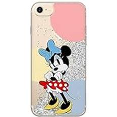 ERT GROUP mobiltelefonfodral för Apple Iphone 7/8/ SE 2/ SE 3 originalt och officiellt licensierat Disney mönster Minnie 078, med glitter overflow-effekt