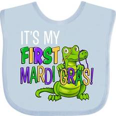 Black Drool Bibs Inktastic My 1st Mardi Gras Cute Alligator With Beads Baby Bib