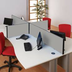 Symple Stuff Privacy Panel Light Grey 40cm H x 80cm W x 3cm D Writing Desk