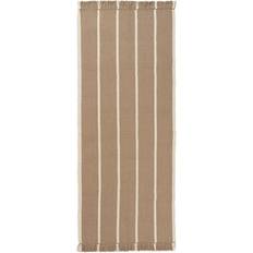 Fatto a mano Tappeti Ferm Living Calm Kelim Runner 200x80 cm Dark Sand/Off-white Beige