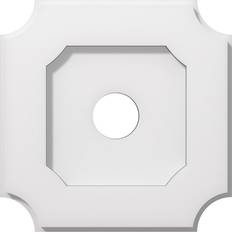 Moulding & Millwork Ekena Millwork 1 P X 6 C X 10 OD X 2 ID Locke Architectural Grade PVC Contemporary Medallion, Unfinished