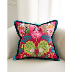 Designers Guild Tessili Designers Guild Brocart Decoratif Embroidered Cerise Cushion Cuscino Decorativo Completo Rosa