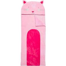 Sleeping Bags Amazon Basics Kids' Ultra-Soft Lightweight Indoor Slumber Sleeping Bag Kitty Face