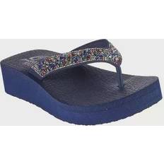Skechers Sandalen Skechers Damen Cali Vinyasa WILD DAISES, Marineblauer Mitobuck Multi Gem Stone Trim