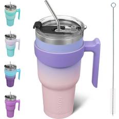 BJPKPK 40 oz Tumbler With Handle And Straw Lid Travel Mug