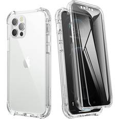 Mobile Phone Accessories Suritch SURITCH Compatible with iPhone 12 Pro Max Clear Case,[Privacy Screen Protector] Anti Spy Film Full Body Protection Shockproof Bumper Rugged Cover for iPhone 12 Pro Max 6.7 Inch Clear