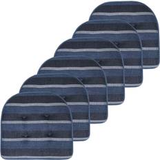 Sweet Home Collection Cushion Memory Foam Pads 17 x 16 Seat Cover 6 Count Pack of 1 Chair Cushions