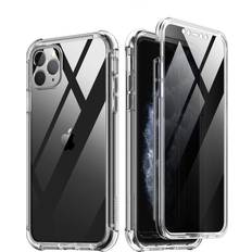 Suritch SURITCH Compatible with iPhone 11 Pro Max Clear Case,[Privacy Screen Protector] Full Body Protective Shockproof Bumper Rugged Cover for iPhone 11 Pro Max 6.5 Inch Clear