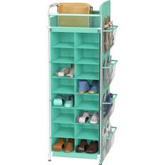 Simple Houseware Stand Tower 20-Pair Turquoise Shoe Rack