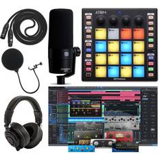 Studio Equipment Presonus ATOM Production/MIDI and Performance Pad Controller w/PD-70 Studio Microphone and Recording Kit