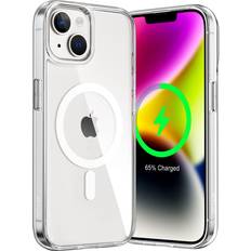 Magnetic Case for iPhone 14 6.1-Inch Compatible with MagSafe Wireless Charging, Shockproof Phone Bumper Cover, Anti-Scratch Clear Back Clear