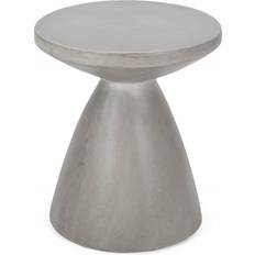 Concrete Outdoor Side Tables Noble House Laconia Hourglass Stone Outdoor Side Table