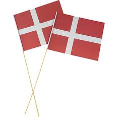 Papirsflag m. træpind På lager i butik
