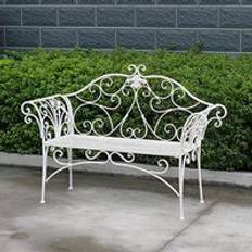 GlamHaus Foldable Shabby Garden Bench