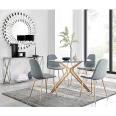 Gold Dining Sets Scottsmoor Hairpin Leg Dining Set