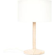 Lighting ValueLights Single Stem Natural Wood Table Lamp