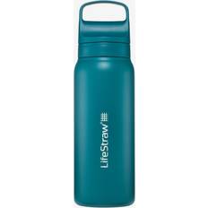 Lifestraw Go 2.0 vandflaske 700ml i Rustfrit stål Teal Drikkedunk