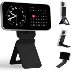 MOFT Phone Tripod Stand Compatible with iPhone 15/14/13/12 Series, Angle Adjustment & Strong Magnets & MagSafe Compatible MOVAS Invisible Selfie Stick Tripod, Jet Black