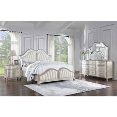 White Bed Packages Maklaine Wood Queen