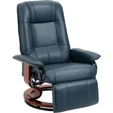 Homcom Faux Manual Recliner, Adjustable Swivel Lounge Armchair