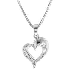 Smykker Trendor schmuck kinderkette mit herz-anhänger 925 silber 15040