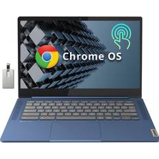 Lenovo chromebook Lenovo IdeaPad Slim 3 Chromebook, 14″ FHD IPS Anti-GlareTouchscreen, MediaTek Kompanio 520 CPU, 4GB LPDDR4X, 64GB eMMC, Webcam, Regular Keyboard, WiFi6, Chrome OS, Abyss Blue, 128GB Hotface USB Card