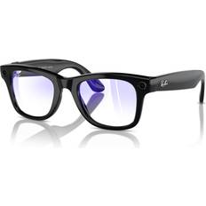 Lunettes Ray-Ban META WAYFARER Monture Noir Verres Incolore 53-22